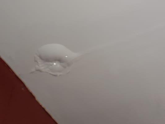 This is a leak in our house AFTER the new roof.. Yes they returned to fix it.. BUT wouldn't you assume a NEW roof wouldn't leak