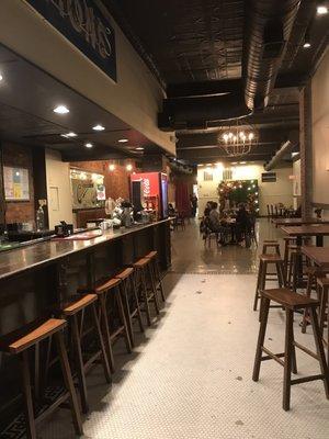 Adorable space with exposed brick