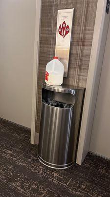 Random trash left in hallway