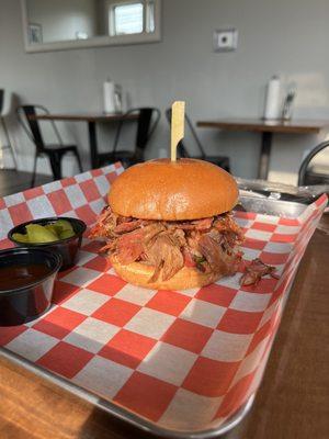 Barbecue sandwich.