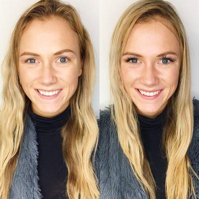 What a difference lash extensions can make!