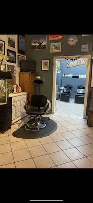 Hair washing stations in the back!