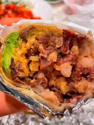 Asada super burrito