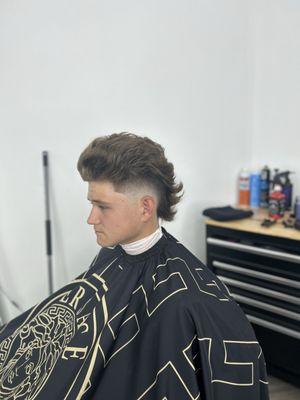 Burst fade mullet