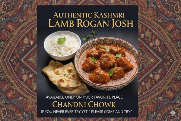 Authentic Kashmiri Lamb Rogan josh.