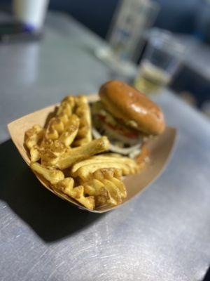 Black and Bacon Bleu Burger Combo