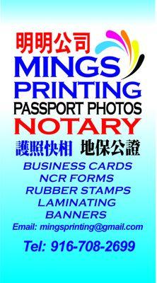 Ming's Printing Co