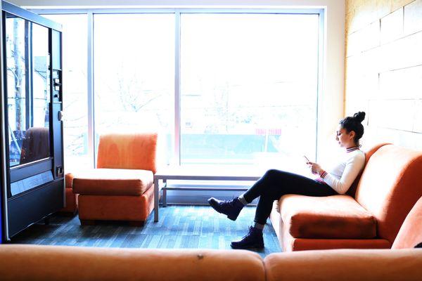 Hang out in one of the three common area lounges.