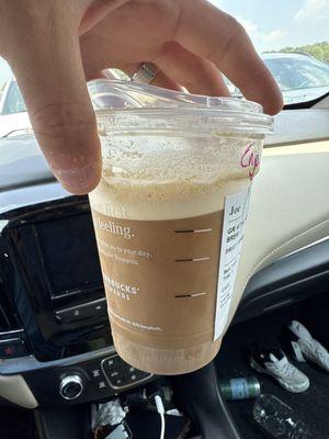 No sips taken half gone