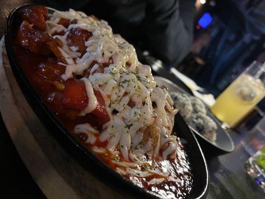 Fire chicken with cheese