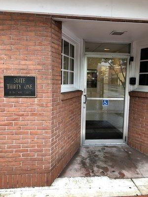 Entrance from Baltimore st On the downtown mall