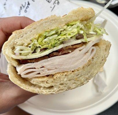 #17. The Turkey Club with garlic sauce