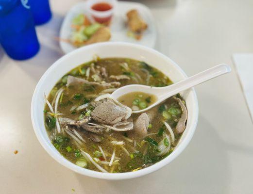 P4: Pho with Round Beef & Brisket Background: Eggrolls
