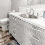 White marble vanity dresser conversion