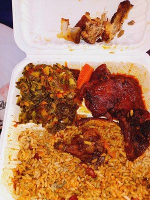 Tried to eat some chicken, but it over cooked, which made it inedible.