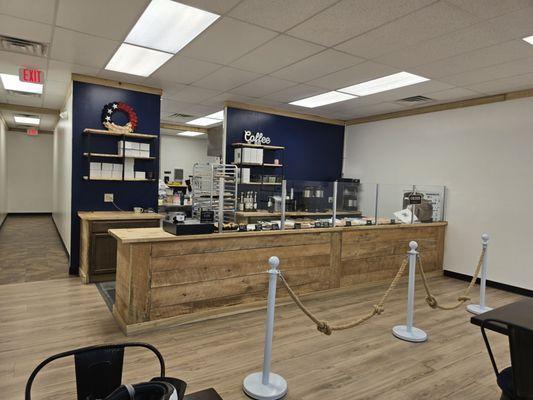 The interior of the store