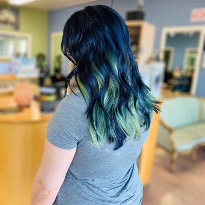 Maleficent inspiration hair on this merbabe