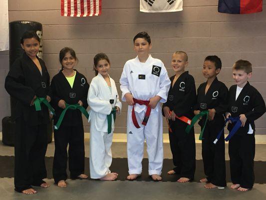 Some members of the Juniors' Taekwondo class.