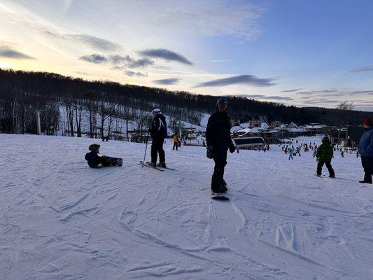 Beautiful sunset on the mountain