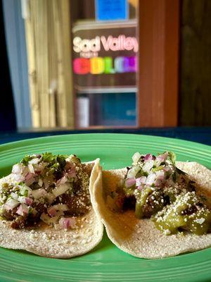 Delicious carne asada tacos from Taco Tuesday.