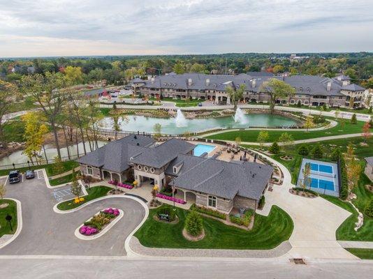 Blossom Ridge Campus Clubhouse and Pond