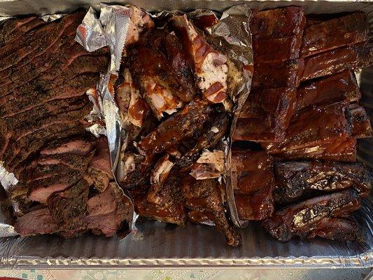 2 lbs Tri-tip/2 1/2-Chickens/2 Racks Pork Ribs