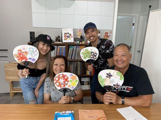 Thank you for making the Uchiwa class so much fun!
Join us Marugoto Japanese group class.