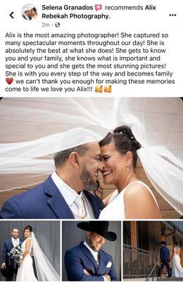 Wedding client review!