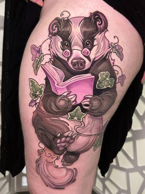 My Badger Tattoo done by Raigan!