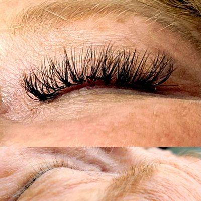lash extensions before and after Volume