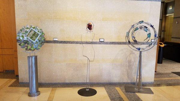 Girardini Sculpture, Global Goddess, At Home in My Head, and Nikola's Dream