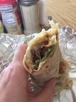 Chile relleno burrito DELISH !!! Hot and tasty.
