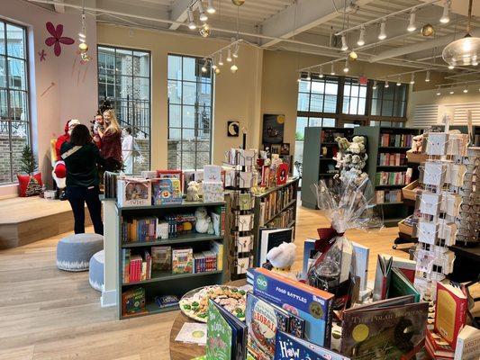 Santa at the store during the Christmas holiday