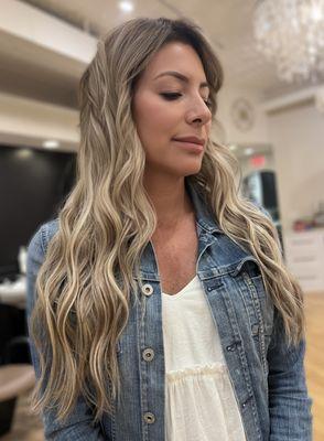 Corrective color and hair extensions