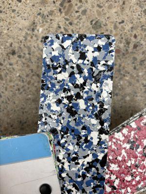 Blue epoxy flake