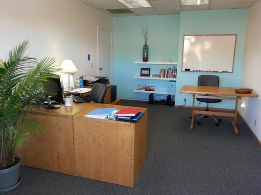 Cesar did a beautiful job painting my office wall, mounting shelves in an area where there was a technical challenge, mounting my whiteboard