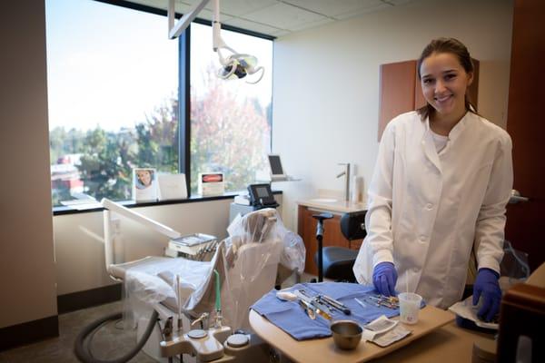 Liza prepping for surgery