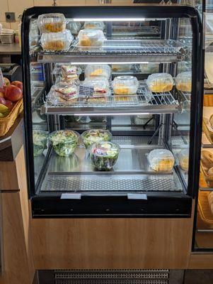 Desserts and salad case