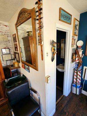 Hair washes are always available and there is a clean, decorated restroom for you