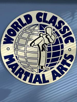 World Classic Martial Arts logo at the dojang.