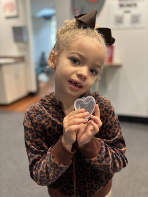 First tooth pulled and put in her to go container! With lots of excitement about possible tooth fairy encounters!