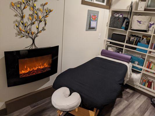Enjoy a relaxing massage this winter by the fireplace!