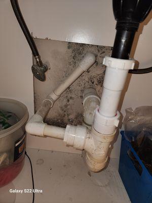 pipes under the master bedroom vanity sink