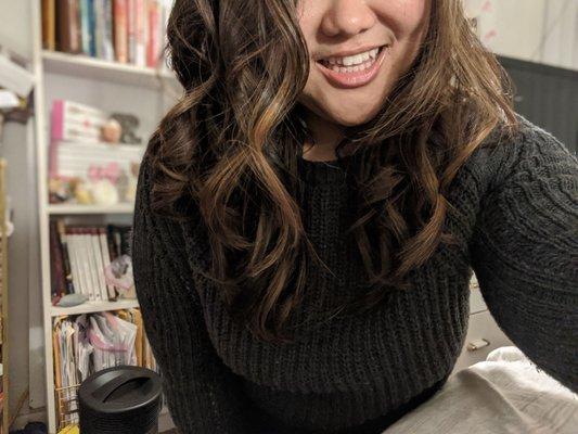 A happy smile from a satisfied customer. Goodbye damaged hair!