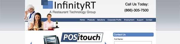 Infinity Restaurant Technology website