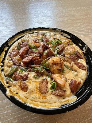 Mardi Gras grits bowl.