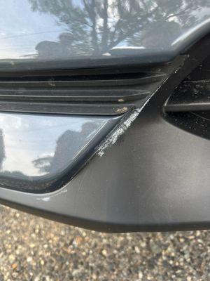 Paint overspray.