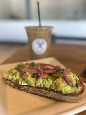 Had to go back to get the avocado toast and blueberry lavender iced latte again. So, sooo good!