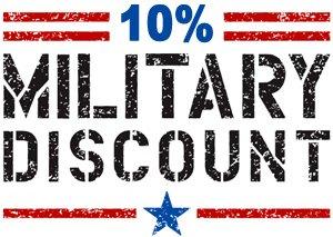 10% percent military discount, A Veteran Owned Business