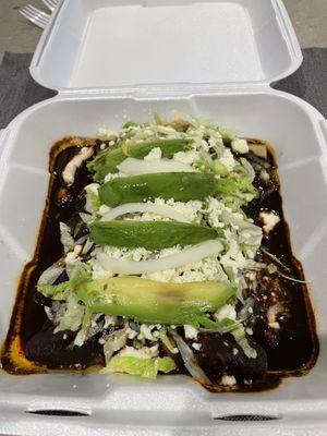 Mole Negro Chicken Enchiladas